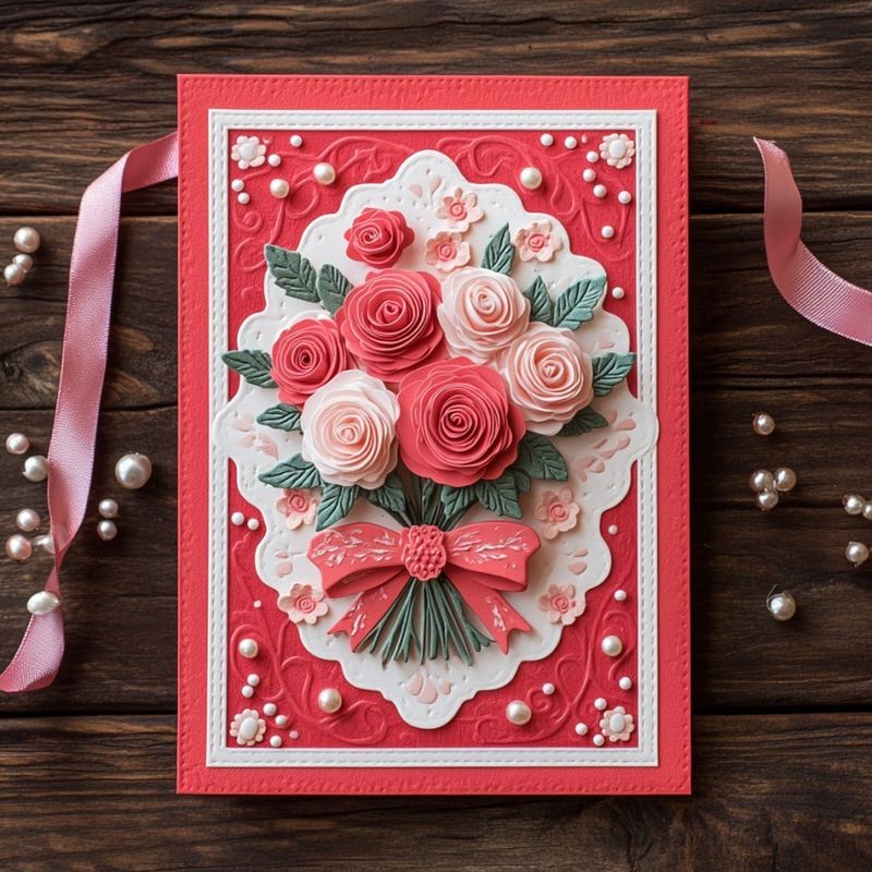 Rectangular Unique Wholesale Exquisite Kraft Paper Dry Flower Greeting Cards Envelope Included for B2B Requirements