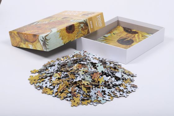 মধ্যম অসুবিধা কাস্টম মুদ্রিত আয়তক্ষেত্রাকার পাজল চিত্র এবং পাঠ্যের সাথে ব্যক্তিগতকৃত